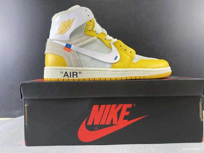 Air Powder White Yellow-Cone Off-White AQ0818-149 1 NRG x Dark Jordan 0823
